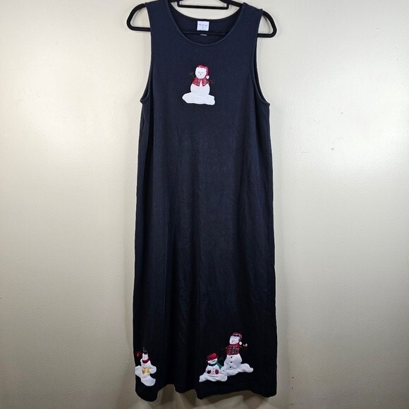 Westbound vintage Snowman Jumper Dress cotton size medium - Picture 1 of 7